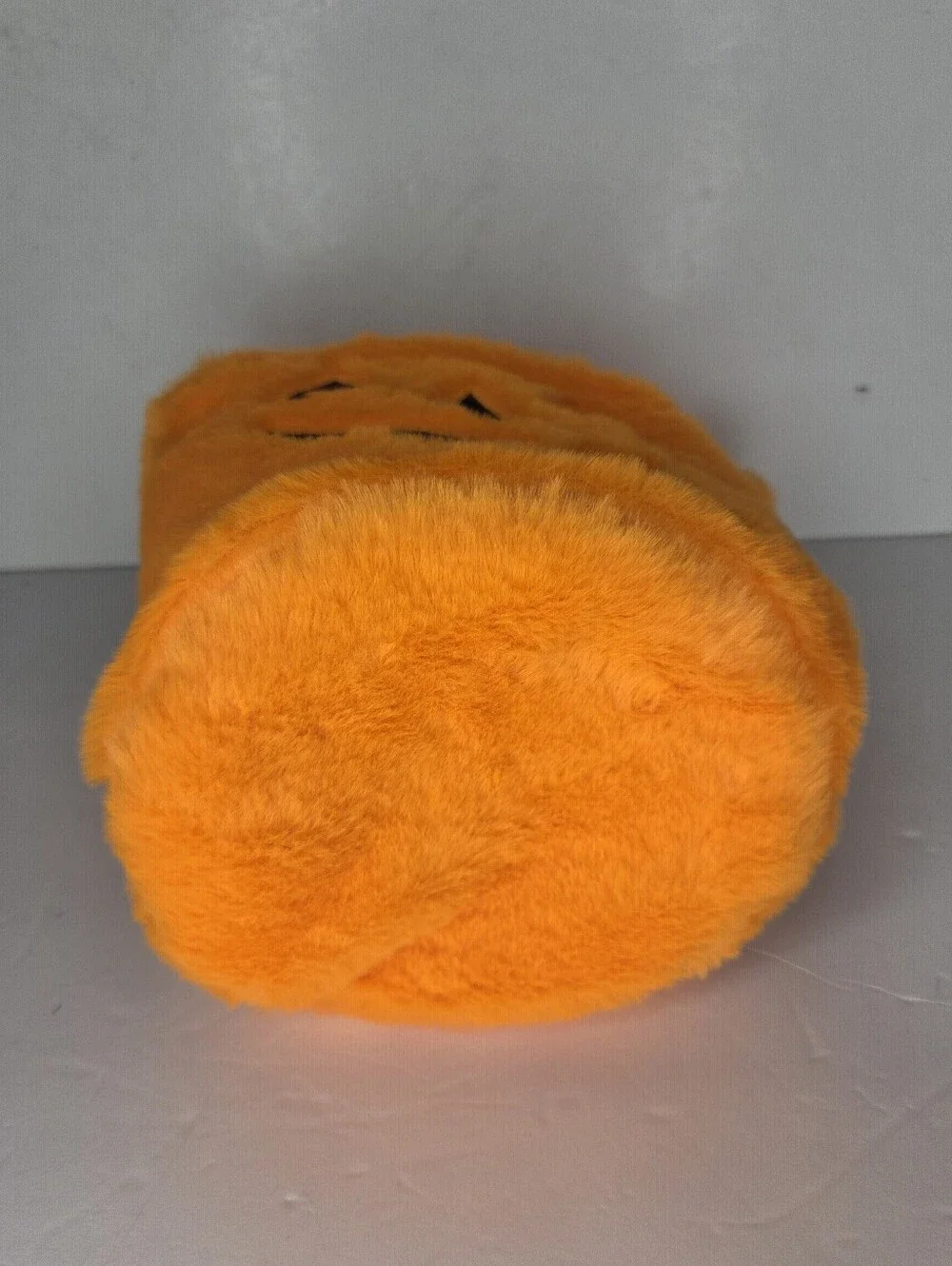 Plush Orange Pumpkin Trick Or Treat Candy Bag Halloween Bucket